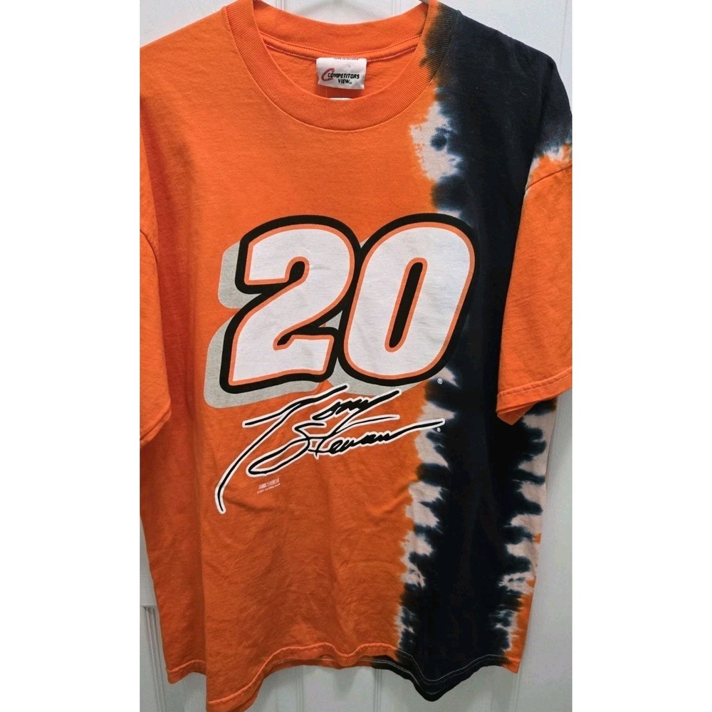 Tony Stewart‎ 20 NASCAR Tie Dye Shirt XL Competitors View Joe Gibbs Racing Flame